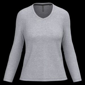 T-shirt col V manches longues femme – Image 52