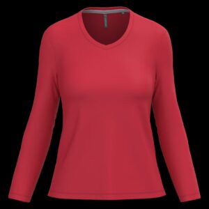 T-shirt col V manches longues femme – Image 58