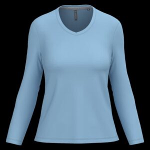 T-shirt col V manches longues femme – Image 64