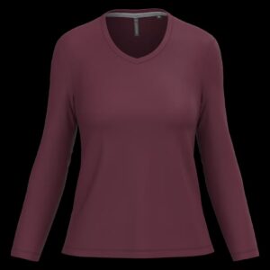 T-shirt col V manches longues femme – Image 70