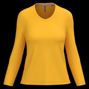 T-shirt col V manches longues femme – Image 73