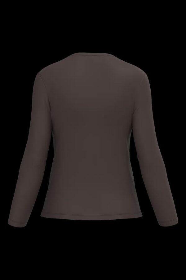 T-shirt col rond manches longues femme
