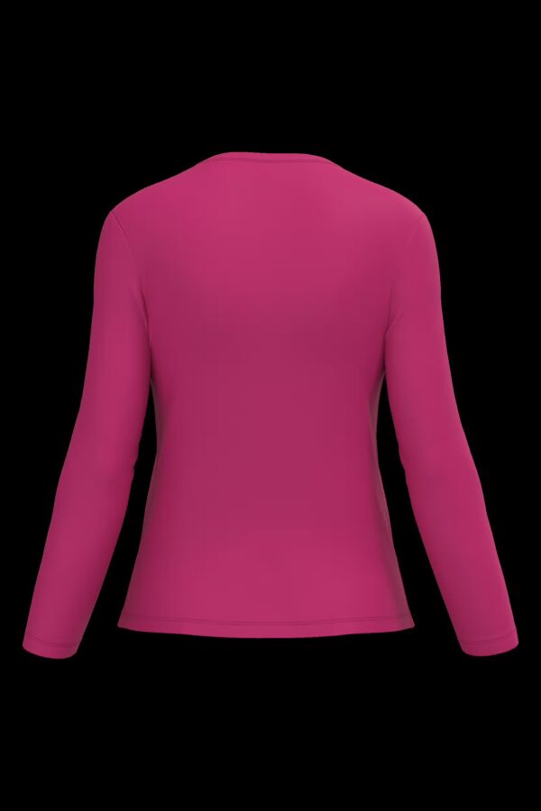 T-shirt col rond manches longues femme