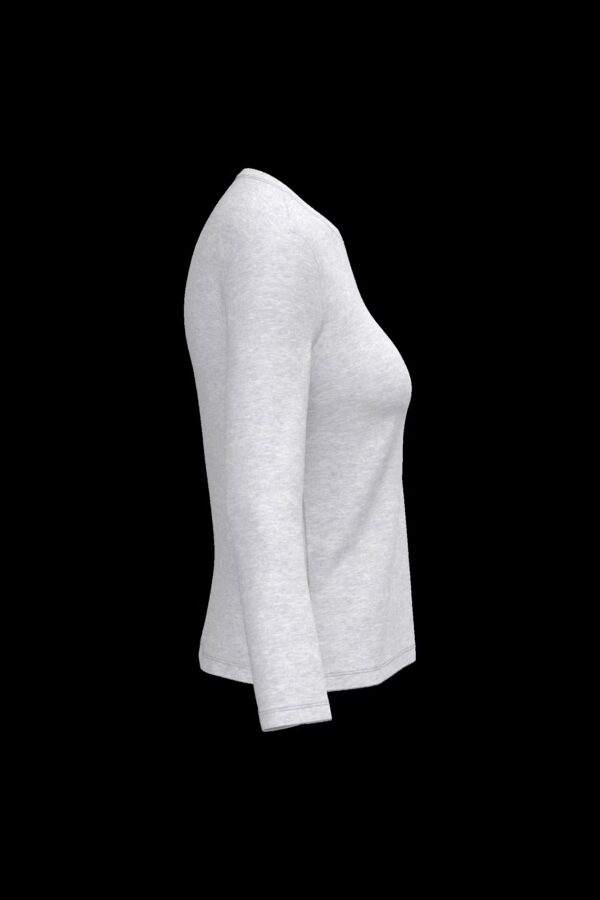 T-shirt col rond manches longues femme