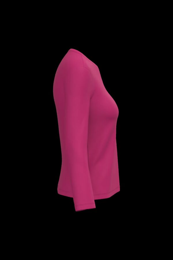 T-shirt col rond manches longues femme
