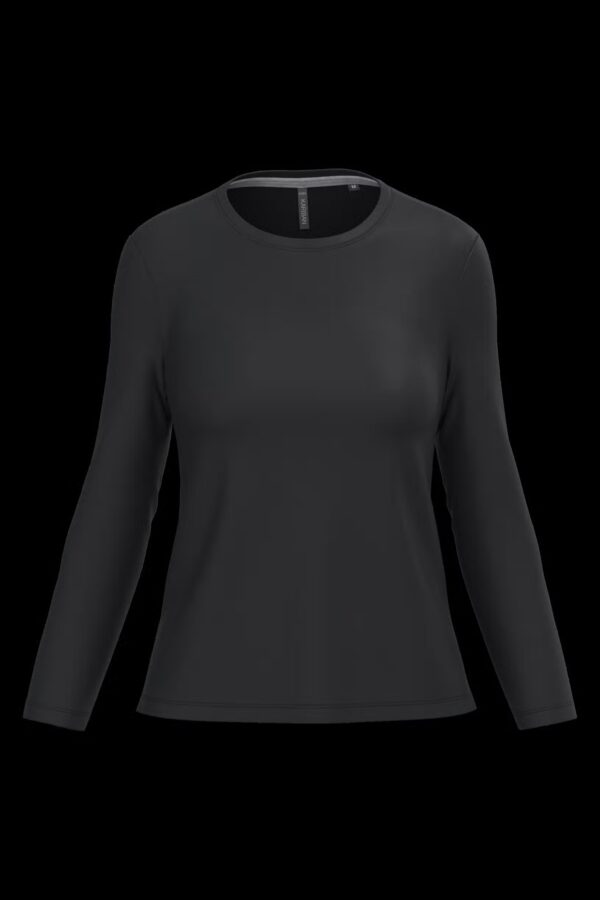 T-shirt col rond manches longues femme