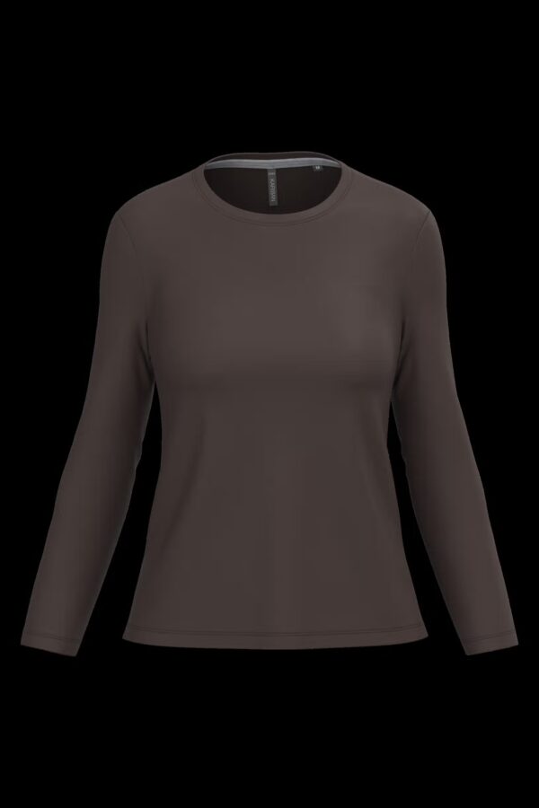 T-shirt col rond manches longues femme