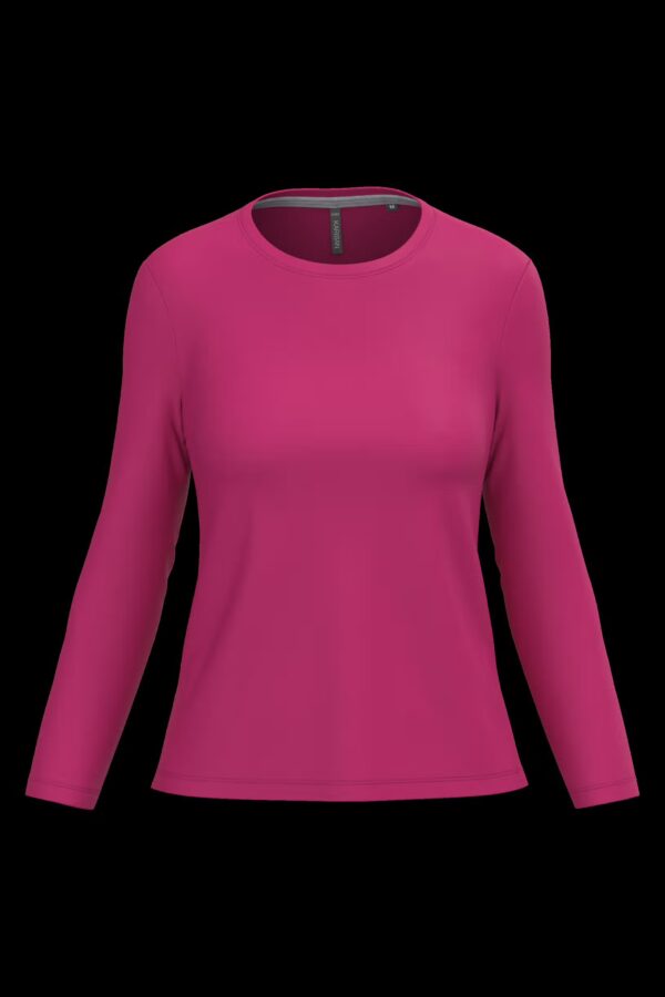 T-shirt col rond manches longues femme