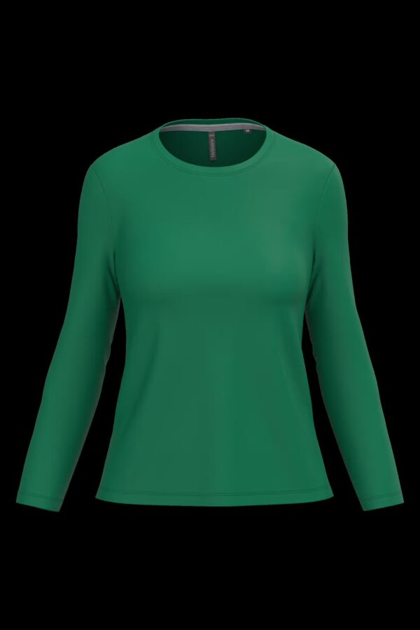 T-shirt col rond manches longues femme