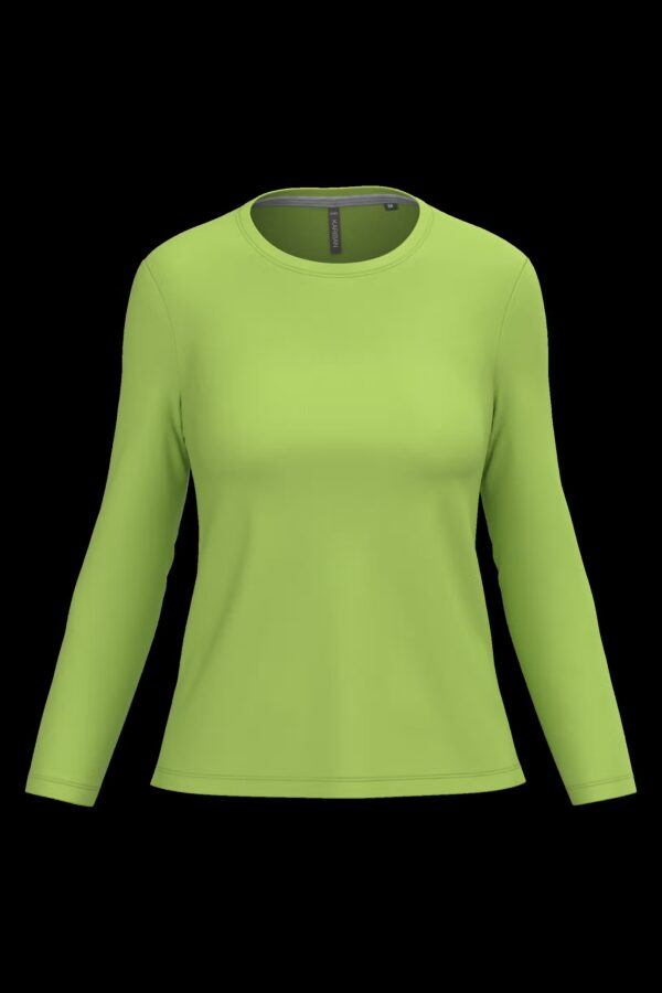 T-shirt col rond manches longues femme