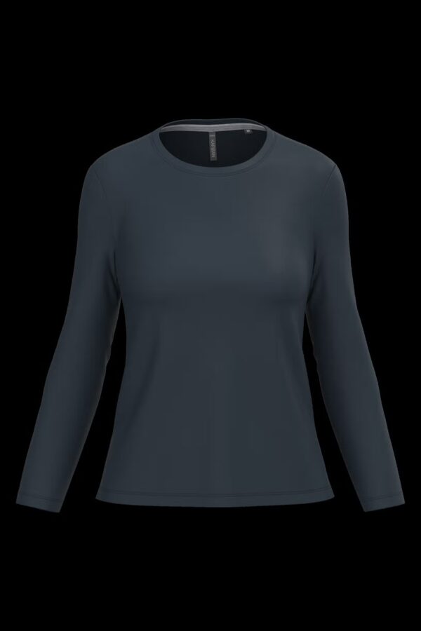 T-shirt col rond manches longues femme