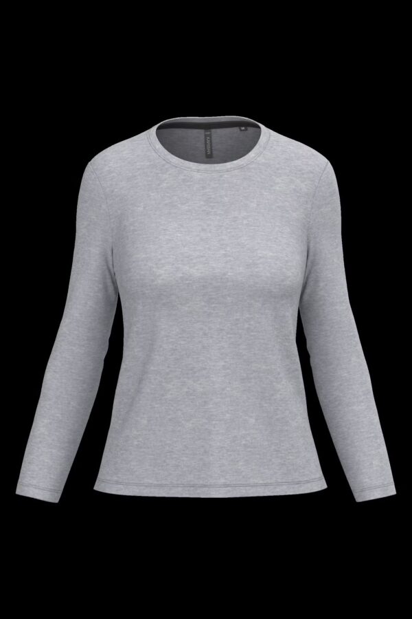 T-shirt col rond manches longues femme