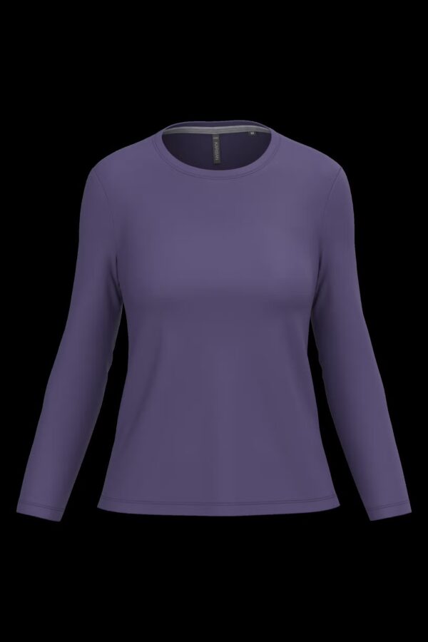 T-shirt col rond manches longues femme