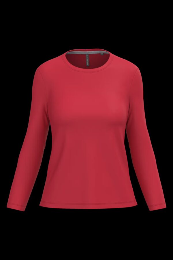 T-shirt col rond manches longues femme