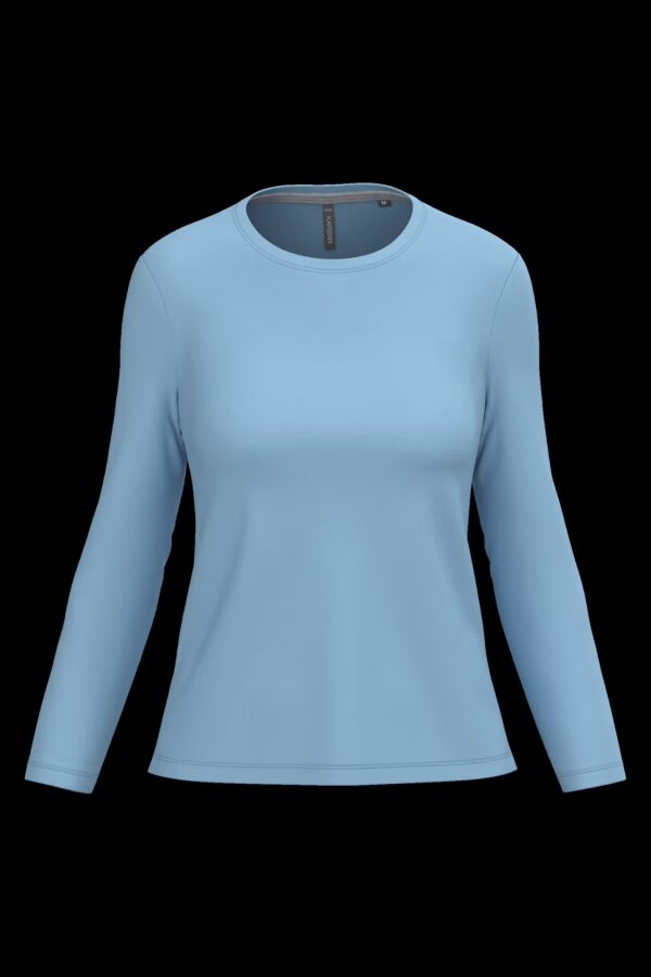 T-shirt col rond manches longues femme