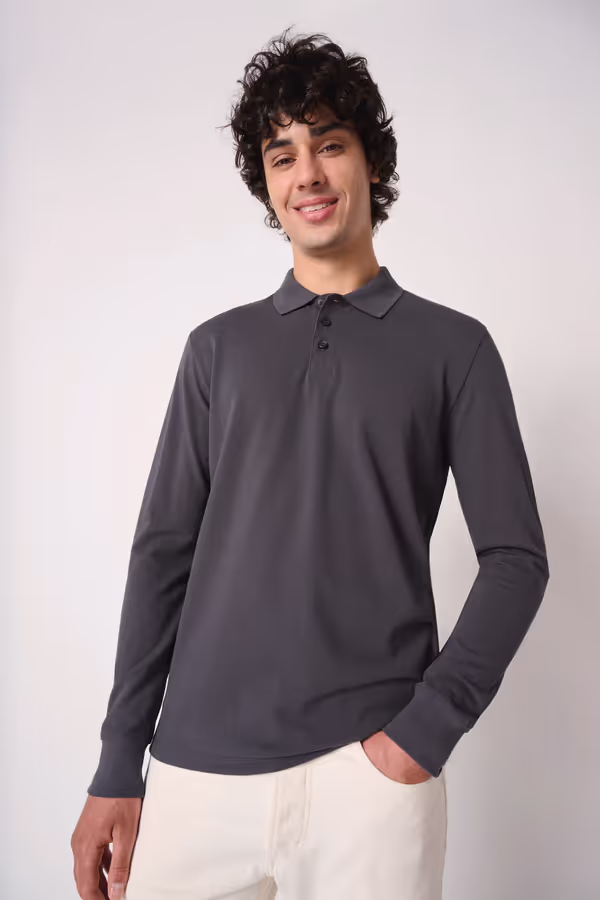 Polo piqué LSL homme