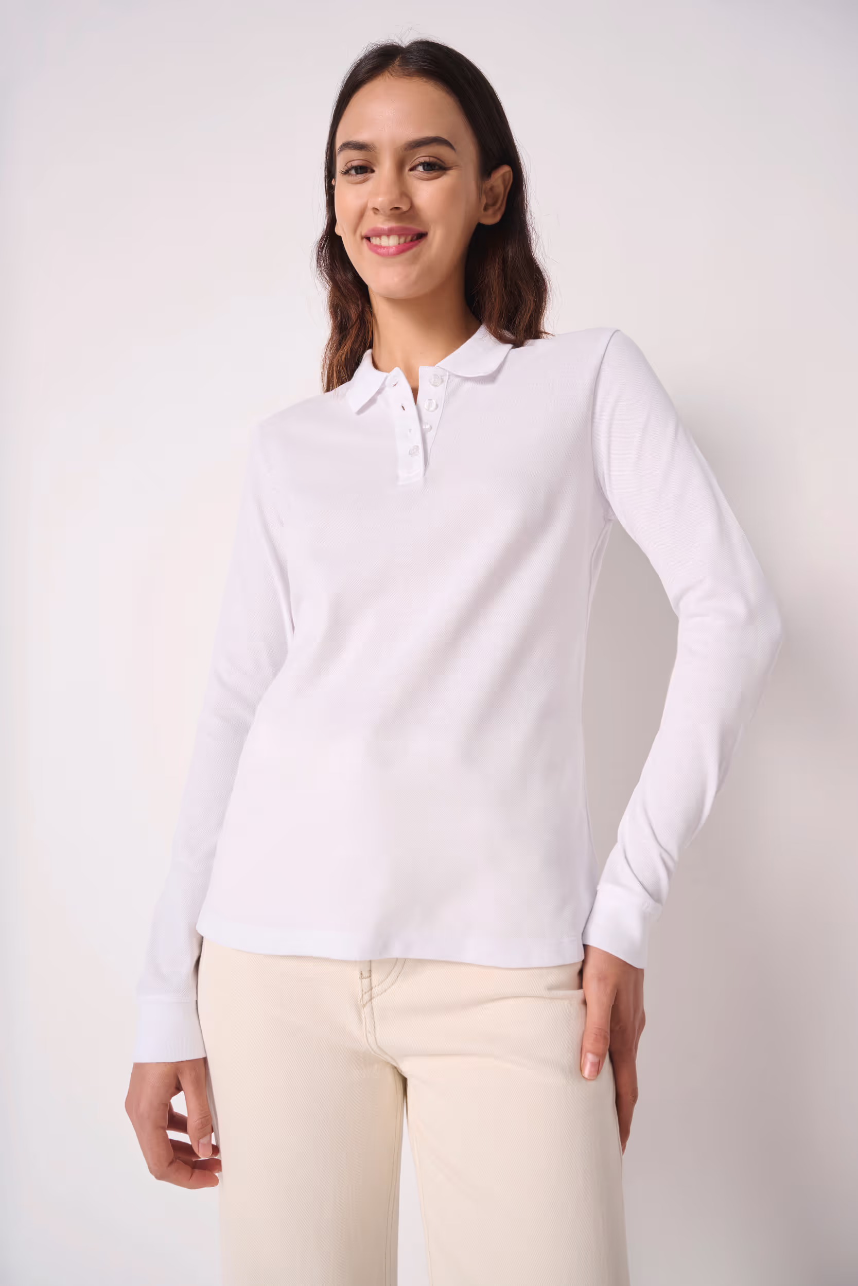 Polo piqué LSL femme – Image 3