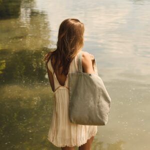 Sac shopping délavé en coton – Image 6