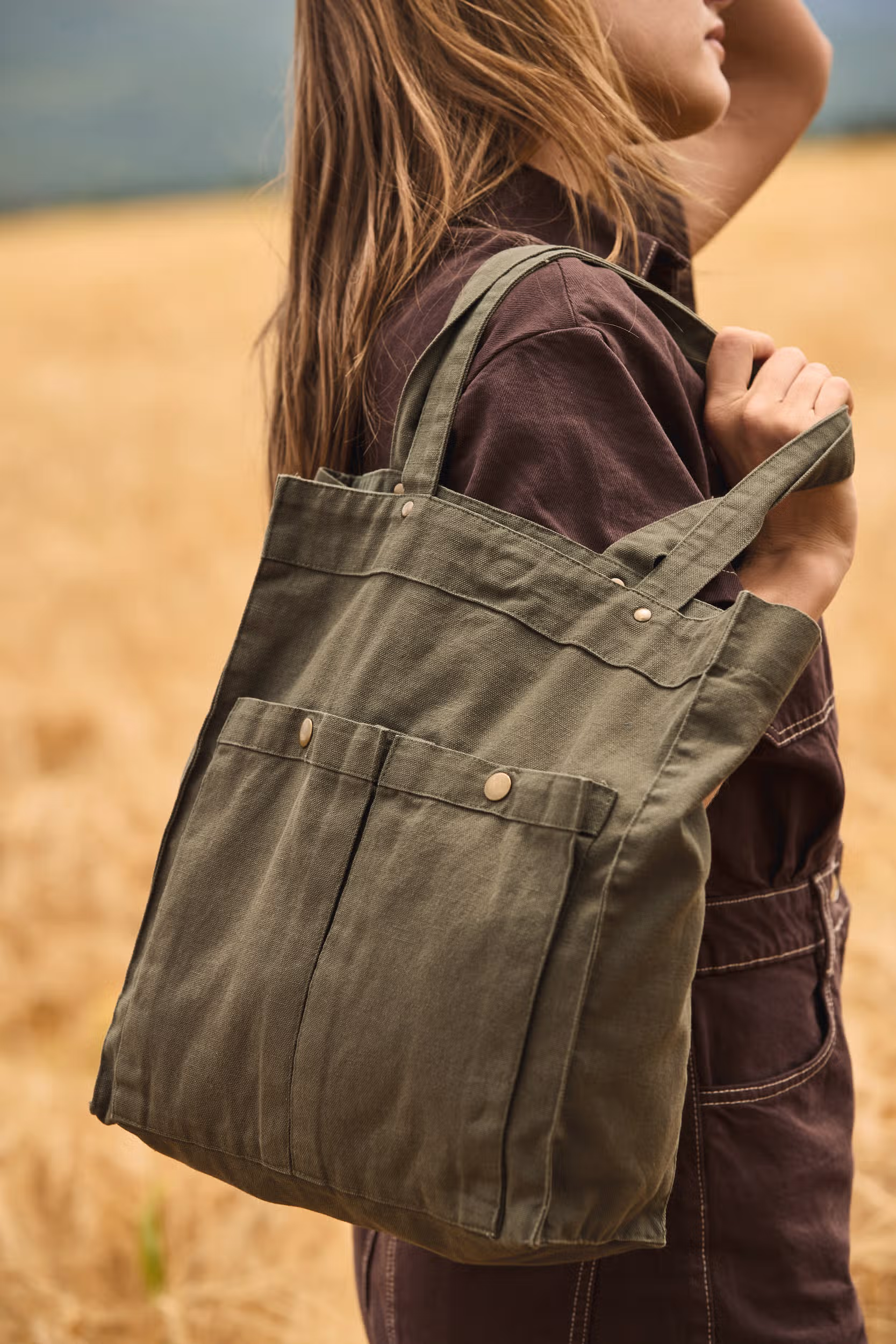 Sac à main à double poche frontale – Image 5