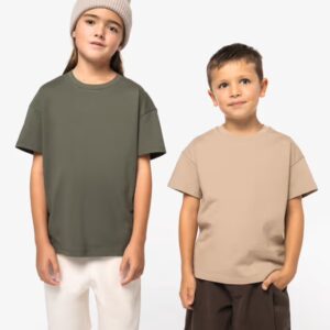 T-shirt écoresponsable à épaules tombantes enfant – Image 1