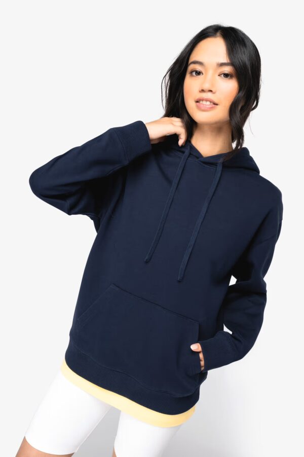 Sweat-shirt écoresponsable à capuche  à épaules tombantes French Terry unisexe