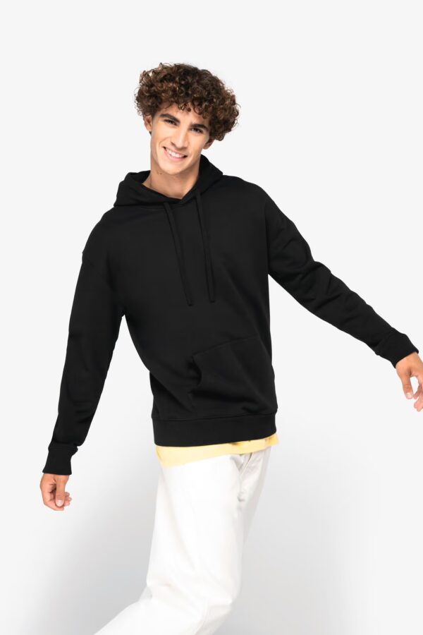 Sweat-shirt écoresponsable à capuche  à épaules tombantes French Terry unisexe